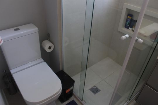 Banheiro da Suíte de apartamento para alugar com 3 quartos, 80m² em Osvaldo Cruz, São Caetano do Sul