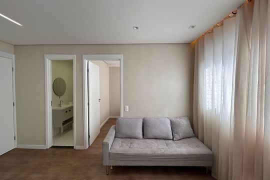 Sala  de apartamento para alugar com 2 quartos, 34m² em Jardim Caravelas, São Paulo