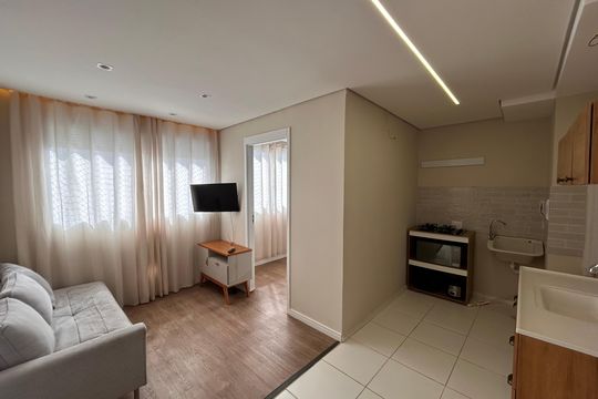 Sala de apartamento para alugar com 2 quartos, 34m² em Jardim Caravelas, São Paulo