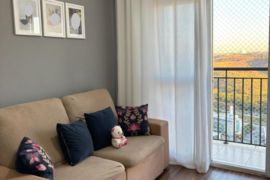 Sala  de apartamento à venda com 2 quartos, 55m² em Centro, Barueri