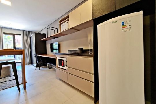 Cozinha de kitnet/studio para alugar com 1 quarto, 25m² em Vila Nova, Novo Hamburgo