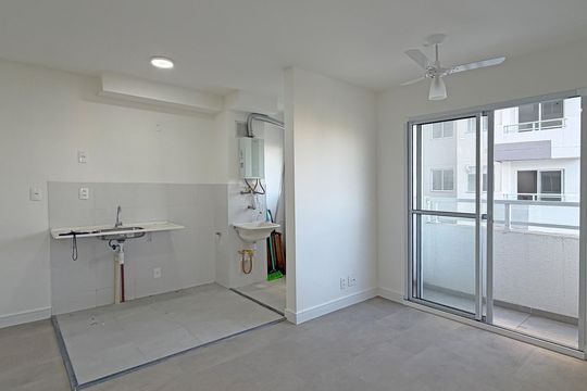 Sala de apartamento para alugar com 2 quartos, 44m² em Jabaquara, Santos