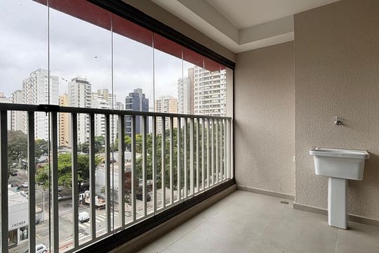 Varanda de apartamento para alugar com 1 quarto, 37m² em Indianópolis, São Paulo