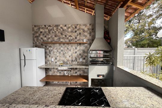 Área comum - Churrasqueira de apartamento à venda com 1 quarto, 56m² em Jardim Alvorada, Contagem
