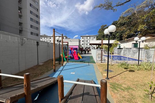 Área comum - Playground de apartamento à venda com 1 quarto, 56m² em Jardim Alvorada, Contagem