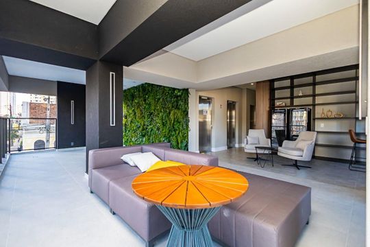 Área comum de kitnet/studio para alugar com 1 quarto, 17m² em Centro, Curitiba