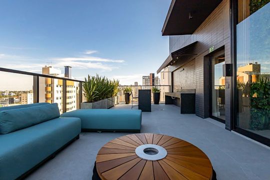 Área comum de kitnet/studio para alugar com 1 quarto, 17m² em Centro, Curitiba