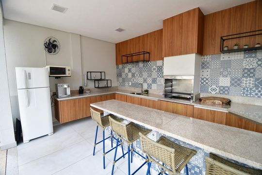 Área comum - Churrasqueira de apartamento à venda com 2 quartos, 72m² em Cambuí, Campinas