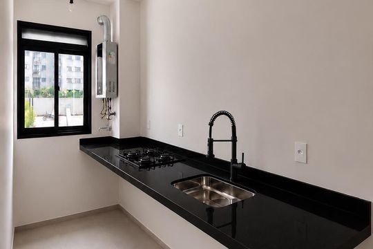 Cozinha de apartamento à venda com 2 quartos, 47m² em Barra Olímpica, Rio de Janeiro