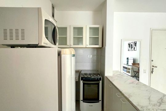 Cozinha de apartamento para alugar com 1 quarto, 36m² em Jardim Paulista, São Paulo