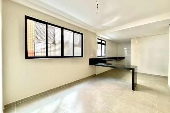 Sala/Cozinha de apartamento à venda com 1 quarto, 41m² em Anchieta, Belo Horizonte
