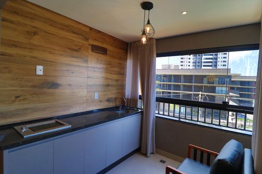 Varanda gourmet de apartamento para alugar com 3 quartos, 90m² em Jardim Sul, Uberlândia