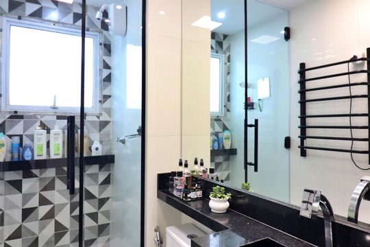 Banheiro Social de apartamento à venda com 2 quartos, 50m² em Vila Joao Basso, São Bernardo do Campo