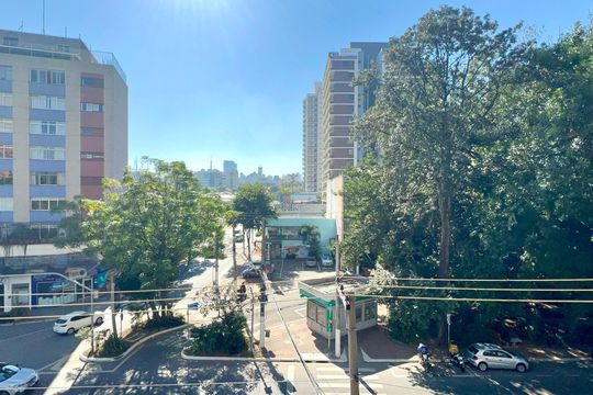 Vista da Varanda de kitnet/studio à venda com 1 quarto, 23m² em Pinheiros, São Paulo