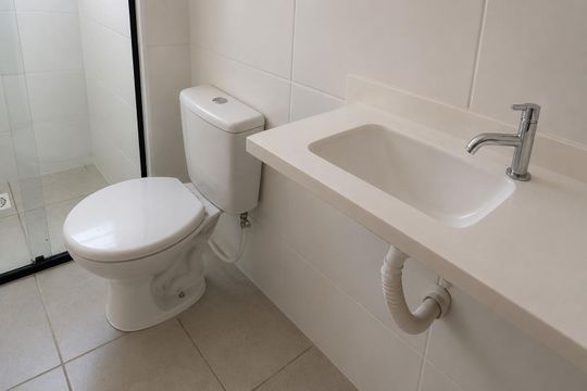 Banheiro de apartamento para alugar com 2 quartos, 50m² em Industrial, Juiz de Fora