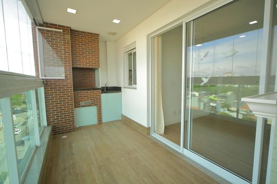 Varanda Gourmet da Sala de apartamento à venda com 1 quarto, 53m² em Jardim Silvestre, São Bernardo do Campo