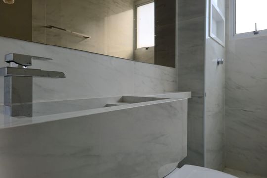 Banheiro Social de apartamento para alugar com 2 quartos, 44m² em Vila Nova Bonsucesso, Guarulhos