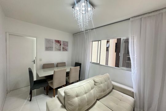 Sala de apartamento para alugar com 1 quarto, 50m² em Boa Vista, São Vicente