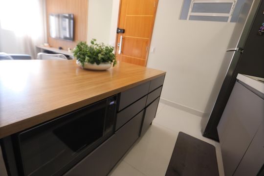 Cozinha de apartamento à venda com 2 quartos, 60m² em Jd S Teresinha, São Paulo