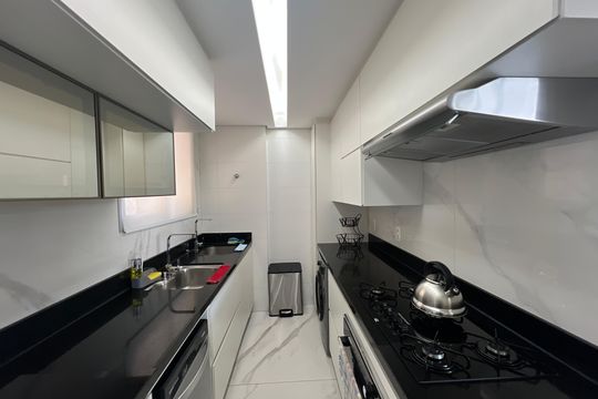 Cozinha de apartamento para alugar com 3 quartos, 76m² em Castelo, Belo Horizonte