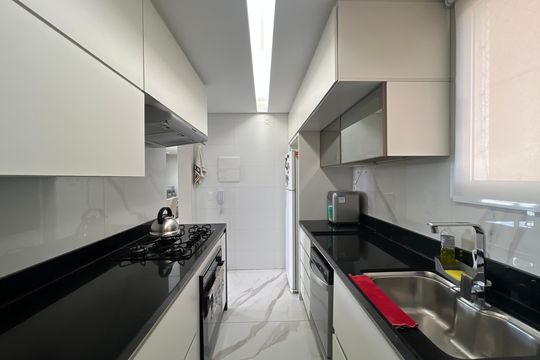 Cozinha de apartamento para alugar com 3 quartos, 76m² em Castelo, Belo Horizonte