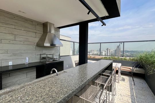 Área comum de kitnet/studio para alugar com 1 quarto, 28m² em Pinheiros, São Paulo
