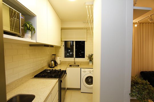Cozinha de apartamento à venda com 2 quartos, 46m² em Buritis, Belo Horizonte