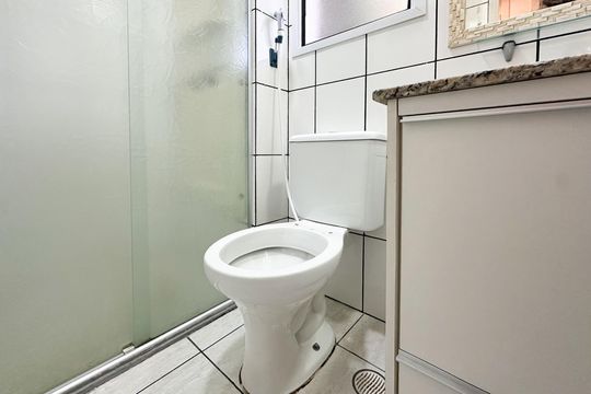 Banheiro Social de apartamento à venda com 3 quartos, 56m² em Jd Irajá, São Bernardo do Campo
