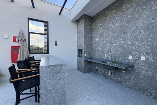 Área comum - Churrasqueira de apartamento à venda com 1 quarto, 44m² em Ouro Preto, Belo Horizonte