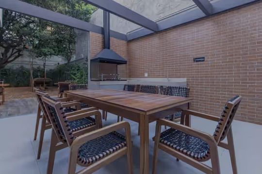Área externa de apartamento à venda com 1 quarto, 29m² em Vila Olímpia, São Paulo