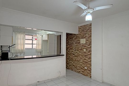 Sala de apartamento para alugar com 1 quarto, 44m² em Ponta da Praia, Santos