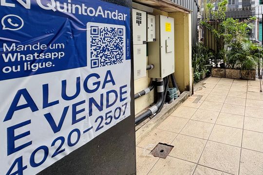 Placa de apartamento para alugar com 1 quarto, 35m² em Centro, Rio de Janeiro