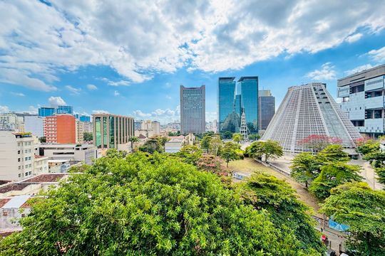 Vista do quarto  de apartamento para alugar com 1 quarto, 35m² em Centro, Rio de Janeiro