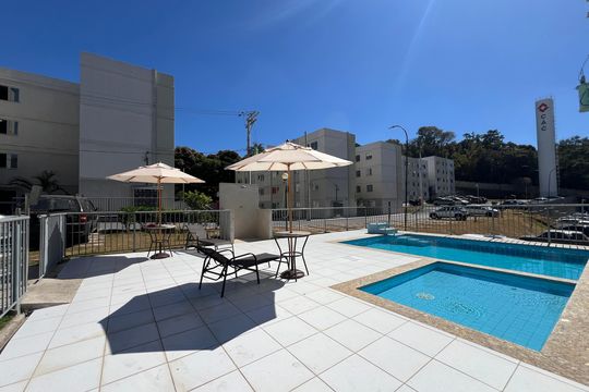 Área comum - Piscina de apartamento para alugar com 2 quartos, 45m² em Nacional, Contagem