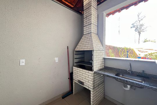 Área comum - Churrasqueira de apartamento para alugar com 2 quartos, 45m² em Nacional, Contagem