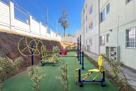 Área comum - Academia de apartamento para alugar com 2 quartos, 45m² em Nacional, Contagem