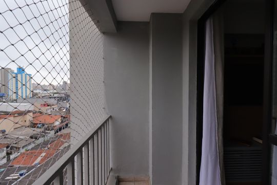 Sacada da Sala de apartamento à venda com 2 quartos, 69m² em Vila Vilma, Santo André