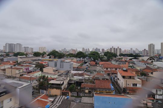 Vista da Sacada da Sala de apartamento à venda com 2 quartos, 69m² em Vila Vilma, Santo André