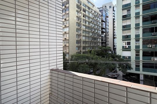 Varanda do Quarto de apartamento para alugar com 1 quarto, 70m² em Gonzaga, Santos