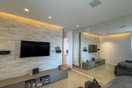 Sala de apartamento para alugar com 3 quartos, 134m² em Cidade Monções, São Paulo