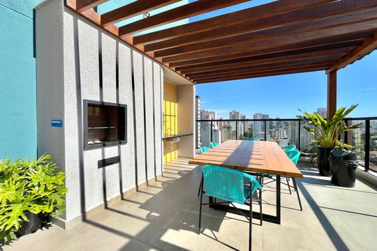 Área comum - Churrasqueira de kitnet/studio à venda com 1 quarto, 28m² em Vila Clementino, São Paulo