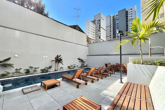 Área comum - Piscina de kitnet/studio à venda com 1 quarto, 28m² em Vila Clementino, São Paulo