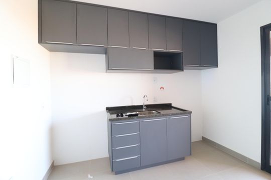 Cozinha de apartamento para alugar com 1 quarto, 44m² em Granja Marileusa, Uberlândia