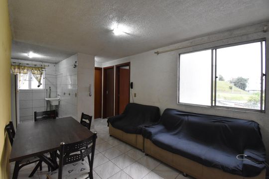 Sala/Cozinha de apartamento à venda com 2 quartos, 43m² em Cachoeira, Curitiba