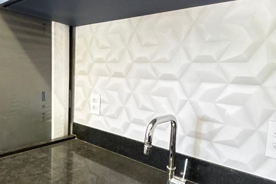 Cozinha de apartamento para alugar com 1 quarto, 42m² em Jardim, Santo André