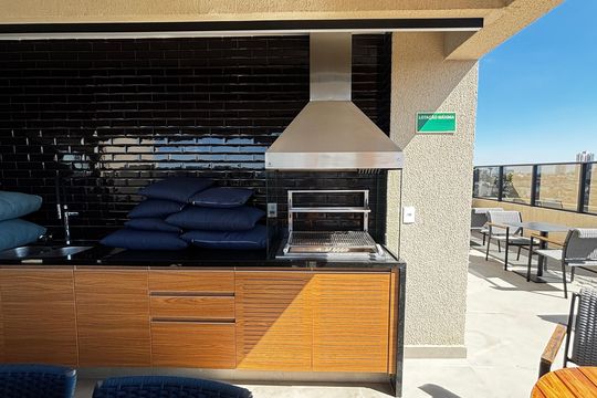Churrasqueira de apartamento para alugar com 1 quarto, 42m² em Jardim, Santo André