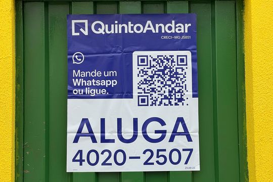 Placa QuintoAndar de apartamento para alugar com 2 quartos, 70m² em Milanez, Contagem