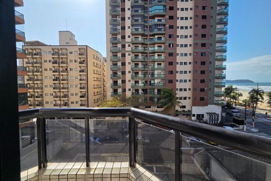 Sala de apartamento para alugar com 1 quarto, 50m² em Aviação, Praia Grande