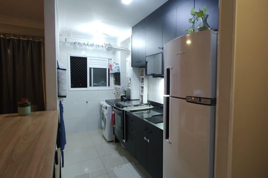 Cozinha de apartamento à venda com 2 quartos, 69m² em Retiro, Jundiaí