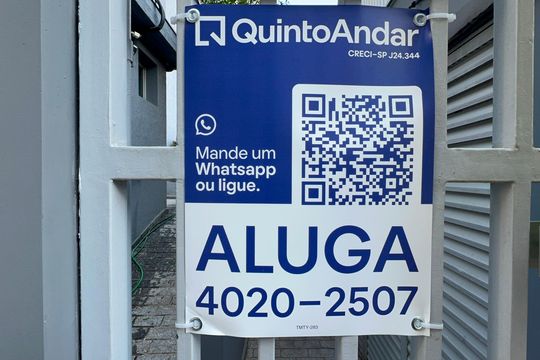 Placa de apartamento para alugar com 2 quartos, 60m² em Sumaré, São Paulo